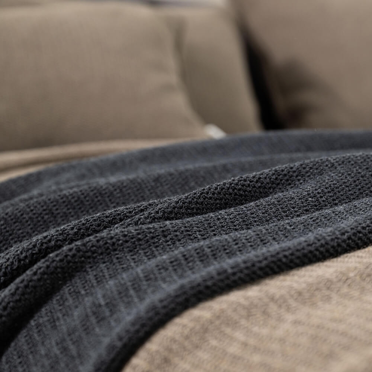 Moyha Close to Nature Überwurf, Ton dunkelgrau Graphit, gefertigt aus recyceltem Baumwollgarn