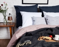 Perkal Bettwäsche in Obsidian blau