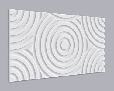 3D Wandpaneel Holz 009 mit Kreis Muster
