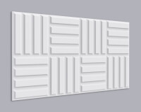 3D Wandpaneel MDF 010 mit Rechteck Muster 3D Wandpaneel MDF 010 mit Rechteck Muster