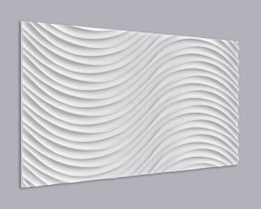 3D Wandpaneel MDF 014 mit Schwingungen Muster