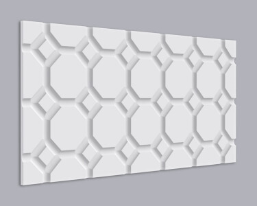 3D Wandpaneel MDF 027 mit Oktagon Muster
