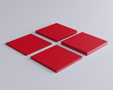 Weiche Akustikpaneele fluffo in quadratischer Form Pixel 2