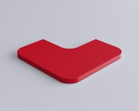 Weiches Wandpaneel Tele cut Quadrat mit abgerundeten Ecken von fluffo