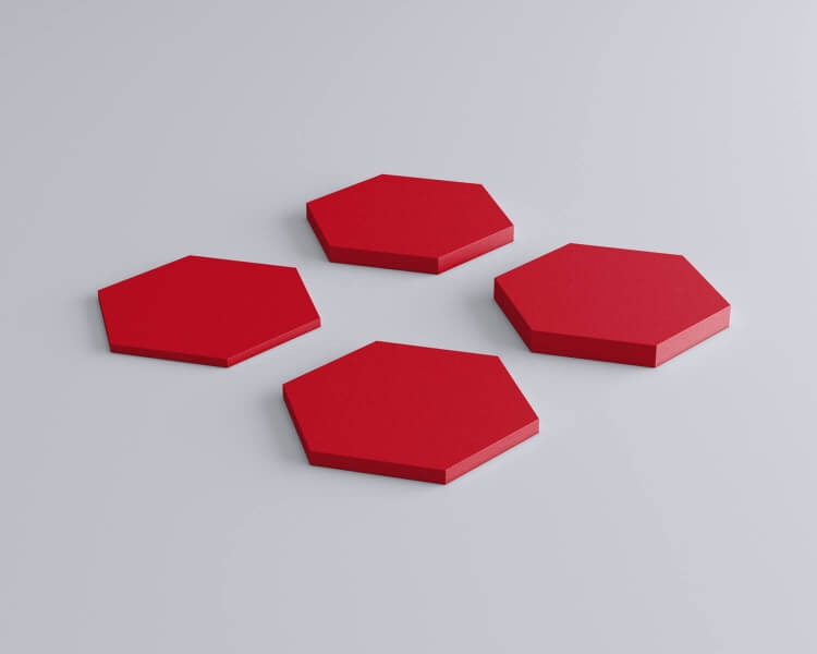 Weiches 3D Wandpaneel Hexa in Hexagon form von fluffo