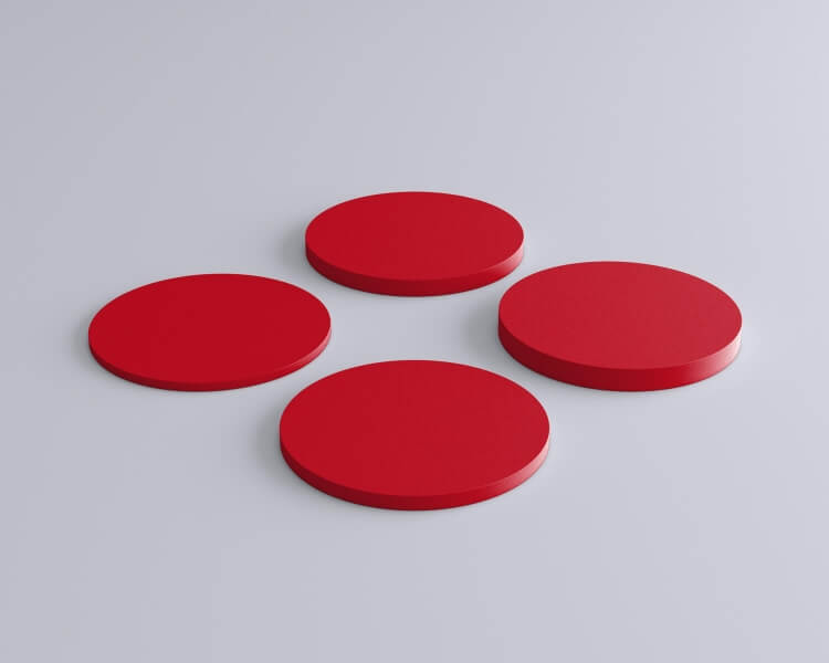 Weiches 3D Wandpaneel Dot in Kreisform form von fluffo