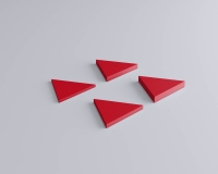 Weiches 3D Wandpaneel Dreieck Triada von fluffo