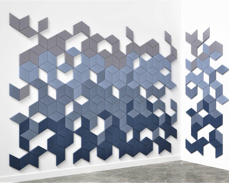 3D Wand aus kreativen Wandpaneelen Diamond edge