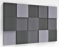 Weiche Akustikpaneele fluffo in quadratischer Form Pixel