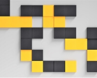 Wandpaneele aus weichem Akustikschaumstoff Pixel von fluffo