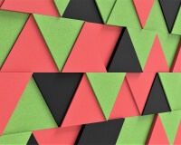 3D Wände aus weichen Dreiecken Triada