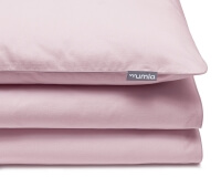 Schöne Bettwäsche in uni rosa aus zertifizierter Baumwolle