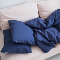 Kissenbezug Dunkelblau Uni