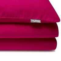 Mumla Bettwäsche Pink Himbeerrot Unifarbe. Reine Baumwolle