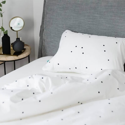 Baumwoll Bettbezüge Punkte schwarz/ weiß Konfetti 2