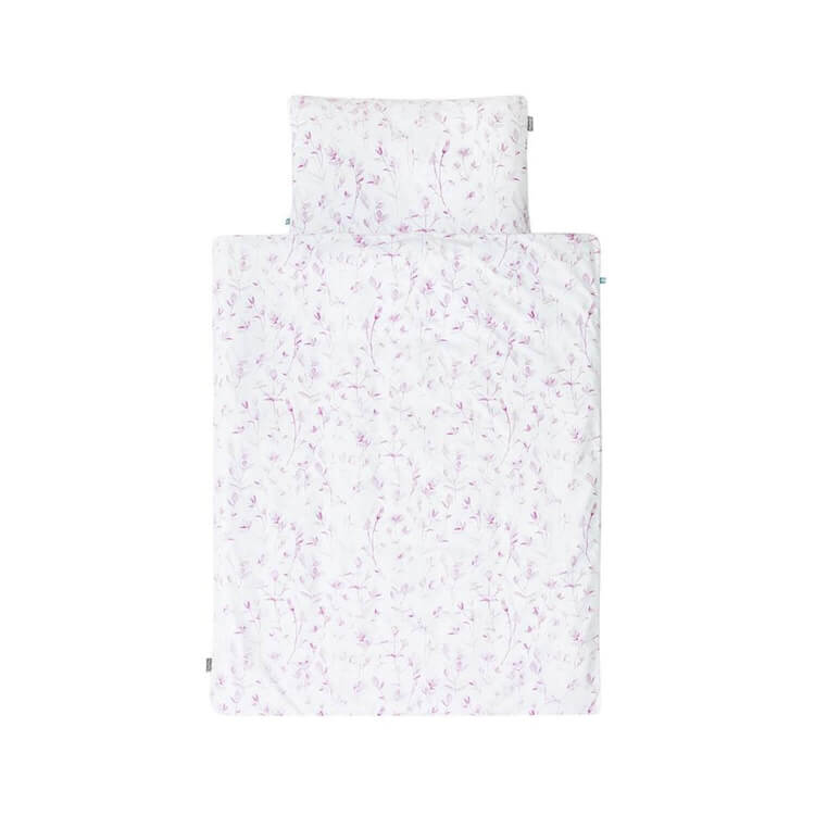 Mumla Baumwoll-Bettwäsche Rosa Lichtung mit Aquarell Blumen Kinder Mädchen