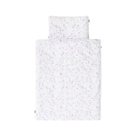 Mumla Baumwoll-Bettwäsche Rosa Lichtung mit Aquarell Blumen Kinder Mädchen