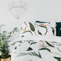 Mumla Baumwoll-Bettwäsche Paradiesvogelblume Strelizienblüte Kinder