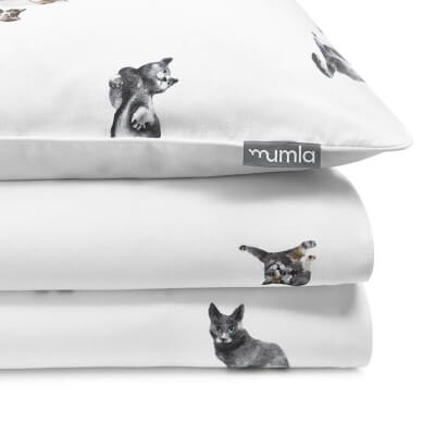 Mumla Kissenbezug mit Katzen-Motiv 2