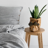 moyha Jersey Bettwäsche Dream Grau Holzknöpfe