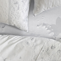 Schnee Bettlaken mit Gummizug Hayka von Foonka