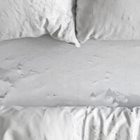 Foonka Spannbettlaken Schnee Optik Hayka