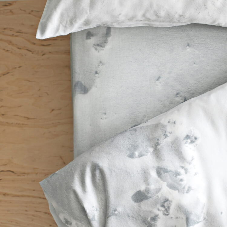 Hayka Spannbettlaken Schnee Hayka von Foonka