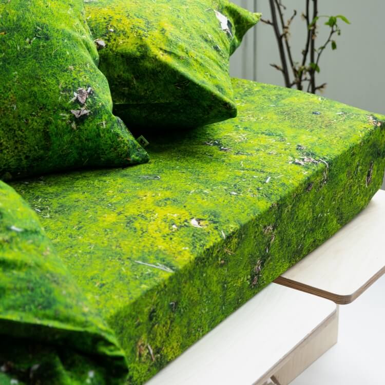 Hayka Moos Spannbettlaken von Foonka