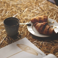 Natürliche Tischdecke Stroh Design Foonka