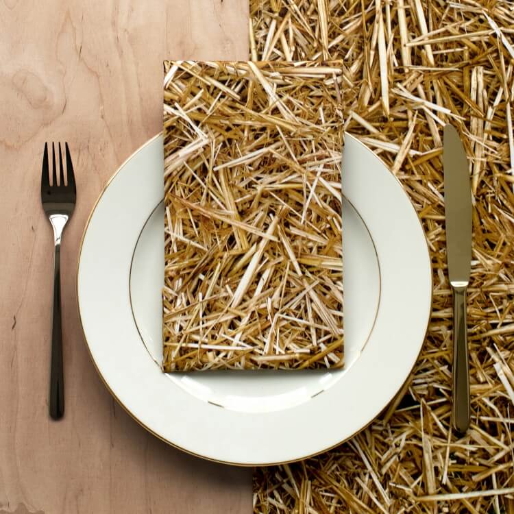 Stroh Optik Stoffservietten von Foonka