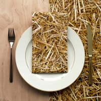 Stroh Optik Stoffservietten von Foonka