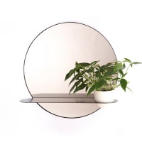 Rund Wandspiegel Blumenhalter Ablage Bujnie Halo