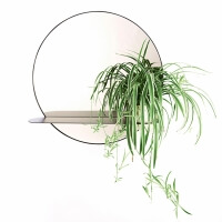 Metall Spiegel mit Ablage für Blumen Bujnie Halo